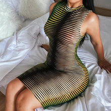 Load image into Gallery viewer, Mesh Bodycon Mini Dress