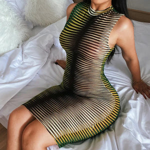 Mesh Bodycon Mini Dress