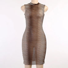 Load image into Gallery viewer, Mesh Bodycon Mini Dress