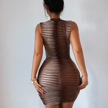 Load image into Gallery viewer, Mesh Bodycon Mini Dress